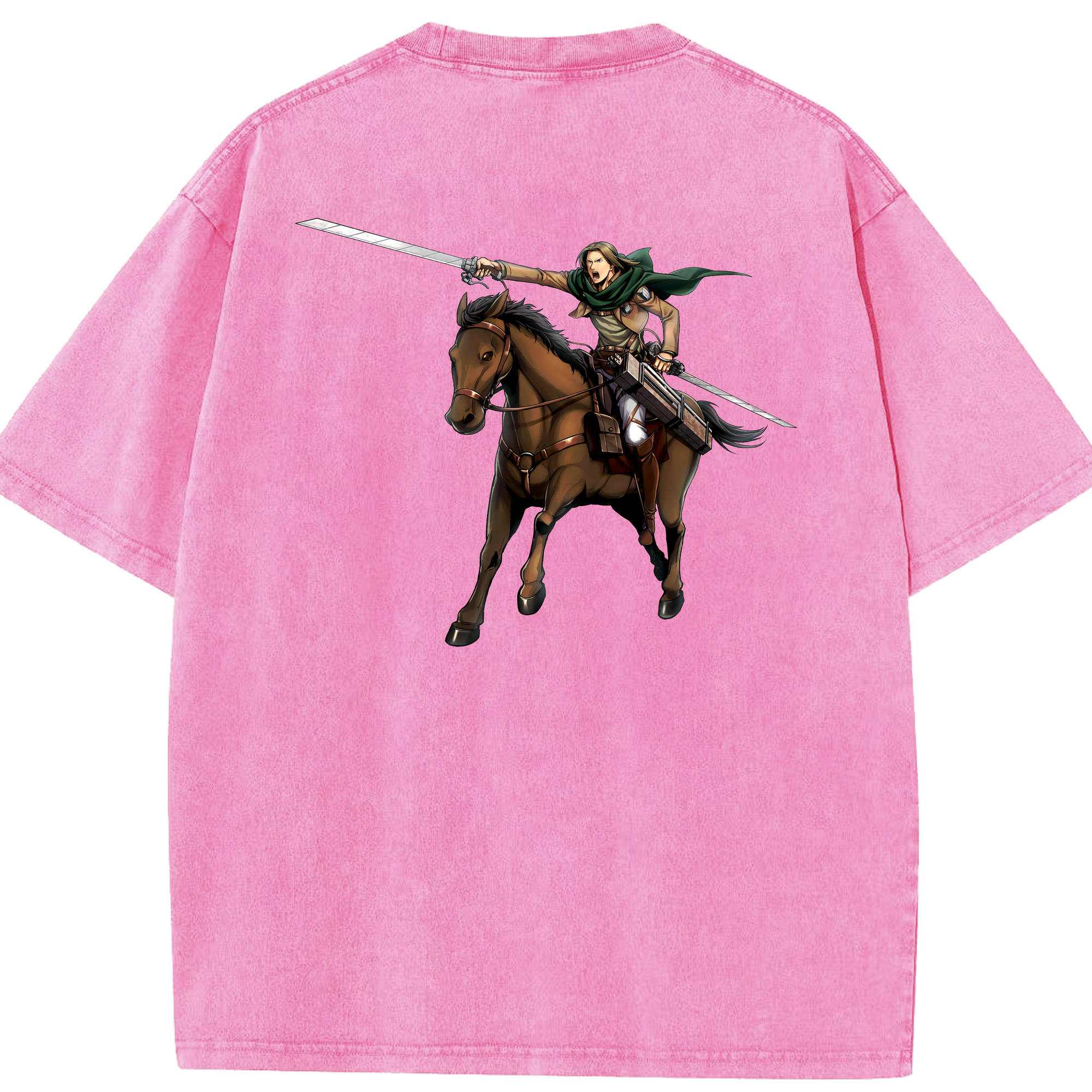 （画像用） 進撃の巨人 Attack on Titan 綿100% ヴィンテージ風 半袖Tシャツ（背面プリント）